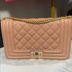 NWT VEGAN Crossbody Bag with Removal, Adjustable Strap. TAUPE